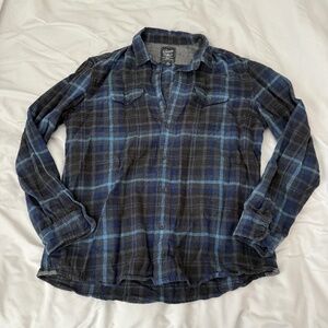 blue flannel  size XL   details: -grayers flannel  -button down  -great conditio